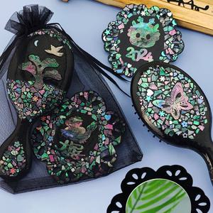 자개공예 나전칠기 만들기 키트 DIY 자개 거울_미니 머리빗 세트 - 용 옵션