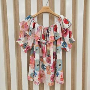 나인스텝 HC11 리본플라워오프숄더  n25ns5228