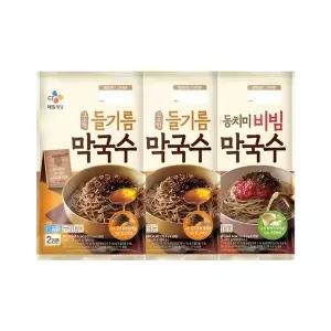 [CJ제일제당]CJ 고소한 들기름 막국수 356g x2개+동치미 비빔 막국수 484.4g x1개