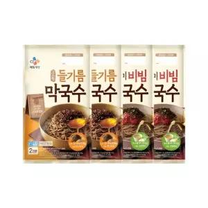 CJ 고소한 들기름 막국수 356g x2개+동치미 비빔 막국수 484.4g x2개