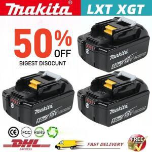 정품 Makita 18V 배터리 충전식 6.0Ah/5.0Ah BL1830B BL1840 18650 LXT400 전동 공구