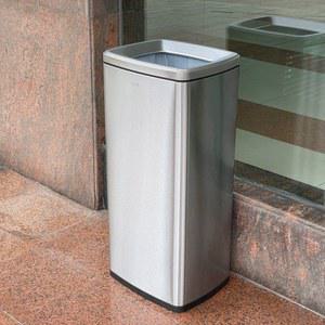 스테인리스 사각 휴지통 쓰레기통 철제 주방 50L 라면국물통 건더기 인테리어휴지통