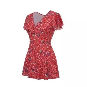 여성 셔링 플라워 모노키니 RN-LS2C901-RD