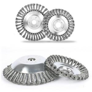 와이어 예초기날 교체 스틸와이어 휠 브러쉬 녹제거 보도 블럭 시멘트 아스팔트