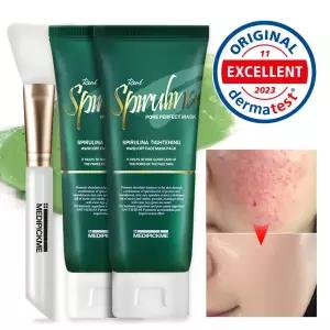 [2개] 강력모공&진정팩 메디픽미 모공수축 리얼스피룰리나 포어 퍼펙트 워시오프마스크팩100g피지 진정 티트리 녹차