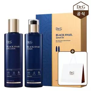 [닥터지] 블랙 스네일 베이직 2종 세트 (토너150mL+에멀전150mL)+쇼핑백(중)