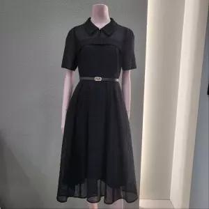 [꼼빠니아]카라넥 벨티드 망사 에이라인 원피스 CAEU5-WOP510_IC