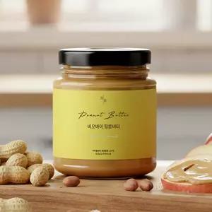 비오바이 무가당 하이올레익 땅콩버터 450g 피넛버터 유리병 국내제조