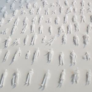 미니 백색사람모형 피규어 1:100 세트 100개 전시소품 인형