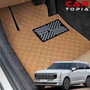 디올뉴 팰리세이드 LX3 스퀘어 바닥매트 가죽 카매트 발판 7인승 9인승 용품