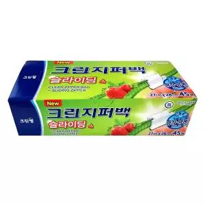 크린랩 크린지퍼백 슬라이딩 대 27cm x 28cm 45매