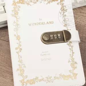 이군몰 비밀번호 다이어리형 노트 화이트 비밀번호잠금