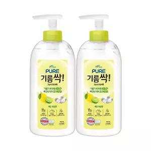 피죤 퓨어 기름싹 주방세제 레몬라임향 700ml, 2개