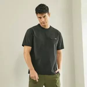 [GEOX] 남성 라이크라 라운드 반팔 티셔츠_G24SSTS11MBK