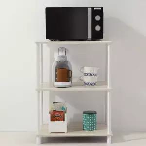 수납선반 다용도 진열장 선반장 600 3단/렌지대/전자렌지/다이/전자렌지대/주방/수납장/부엌 밭솥 정리대