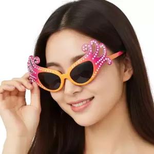 백조 안경 레인보우 파티 소품 의상 장기자랑 용품 응원 이벤트 연말 코믹 예쁜 특이한 공연