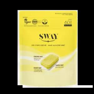 스웨이 식기세척기 올인원 미니 타블렛 세제 레몬향 60입