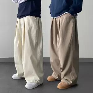 [모노폴로지]커브드 치노바지 항아리 면바지 와이드 코튼 포턱 바지 통큰 벌룬 커브드팬츠 4color