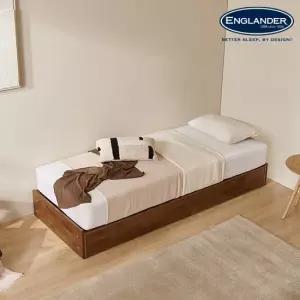 클림트 월넛 미니 무헤드 시크릿 수납형 침대(매트제외-MS)