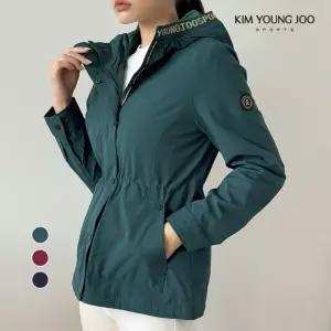 김영주스포츠 여성 봄 가을 후드바람막이 자켓 골프 아우터 등산 캠핑 데일리자켓 KRWJ6425