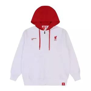 풋볼스탠다드 공용 리버풀 배색 후드 집업_L3HZ301XWHT