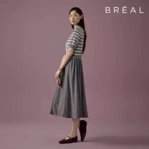 브리엘 버튼 스트라이프 원피스 1종