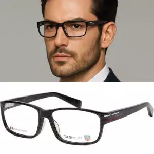 태그호이어 안경테 TH0535 003 명품 사각 뿔테 남성 패션