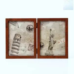 OCE 양면 2단 접이식 스탠드 사진 액자 (5X7)