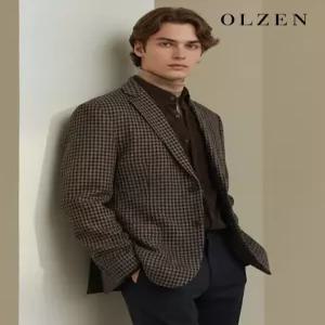 [올젠][올젠] 체크 콤비 모직 자켓 (ZOD4KG1344)