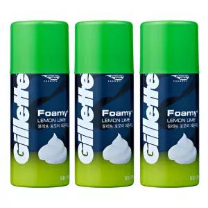 질레트 포오미 레몬라임 쉐이빙 폼 175G 3개