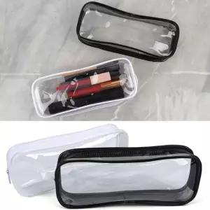 골든트리 PVC 일자형 투명 보관 케이스 가방 악세서리 동전 지갑 화장품 파우치