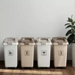 대용량 원터치 분리수거함 이동식바퀴 30L 50L 가정용 카페 사무실 쓰레기통