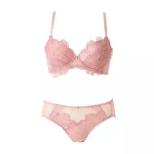[롯데백화점]와코루 살루트 감각 레이시 빅 플라워 로맨틱 B컵브라레이스팬티세트(DBR0462BDPT0462A)