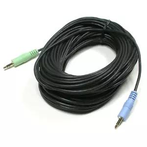 Coms 스테레오 케이블 20M AUX 3극 Stereo 3.5 M M/마이크잭/컴퓨터/젠더/릴케이블/스피커/연결선/오디오