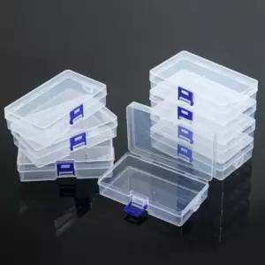 SSZ 투명 플라스틱 보관함 미니 수납케이스 8개 세트 14.5X8.5X3.5CM 다용도보관 네일아트 부속품 비즈케이