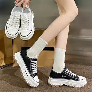 여성 통굽 스니커즈 캔버스천 키높이 운동화 235-255mm