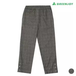 [아웃도어스/그린조이]여성 체크 세미배기핏 밴딩 팬츠_GF23WT83W