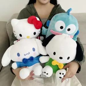 리본 산리오 헬로 키티 비비드 대형 큰 인형 23cm [4종 헬로키티 포차코 시나모롤 한교동 포챠코 캐릭터]