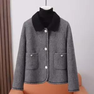 아르보 배색카라 스티치 코트 C25DCT060