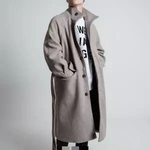 남자 울모직 로브코트 국내생산