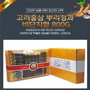 고려홍삼 뿌리정과 비단지함 800g/홍삼/절편삼/정과/선물/세트/어르신/건강/명절/추석/절편/간식/뿌리