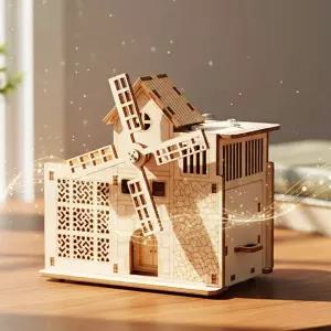 움직이는 우드 오르골 만들기 DIY 뮤지박스 조립 세트