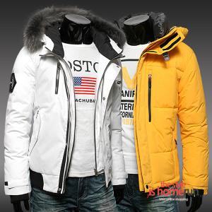 홈런 패딩점퍼/초경량/오리털/코트/남성/남자/다운/롱