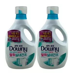 다우니 탈취 실내건조 1.9L 세탁세제 2개