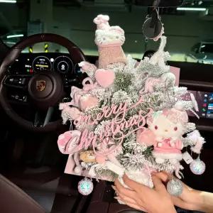 오르골 트리 크리스마스 키티 쿠로미 인형 오너먼트 조명 세트