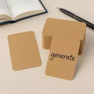 (크라프트 200매) 아날로그 양면 단어 암기 카드/학습/메모지/어린이/메모장/중국어/단어장/수첩/DIY/공부