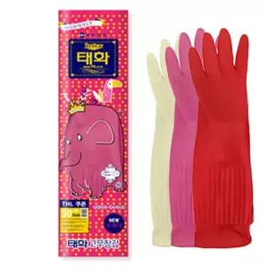 태화 고무장갑 뉴특대(XL) 3컬러x10켤레/고무/장갑/주방용/업소/식당/회사/사무실/학교/작업용/설거지/질긴