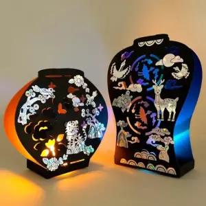 종이 전통 청자 백자 자개 화병 무드등 만들기 1세트