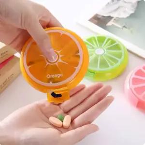 휴대용 알약 보관 상자 7칸 과일모양 비타민 용기 케이스 디스펜서 약통 (A2402)