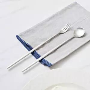 플리비체 국내산 스텐304 롱티스푼 롱티포크 2종세트